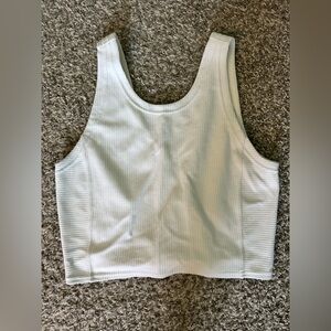 Lululemon Athletica White Ribbed Top